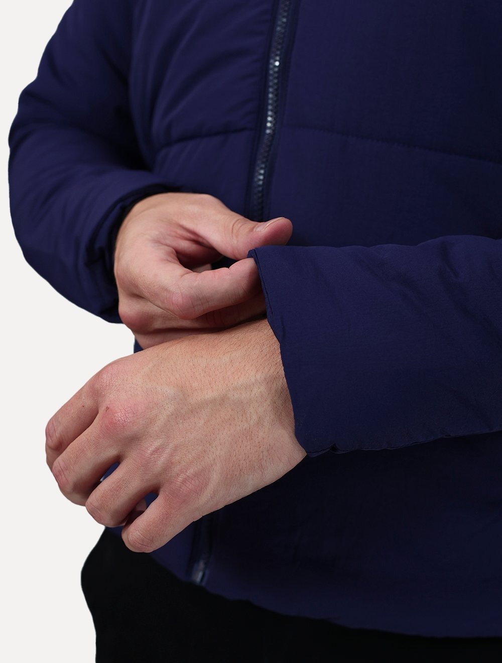 Jaqueta Ellus Masculina Nylon Puffer Wrinkle Azul Marinho