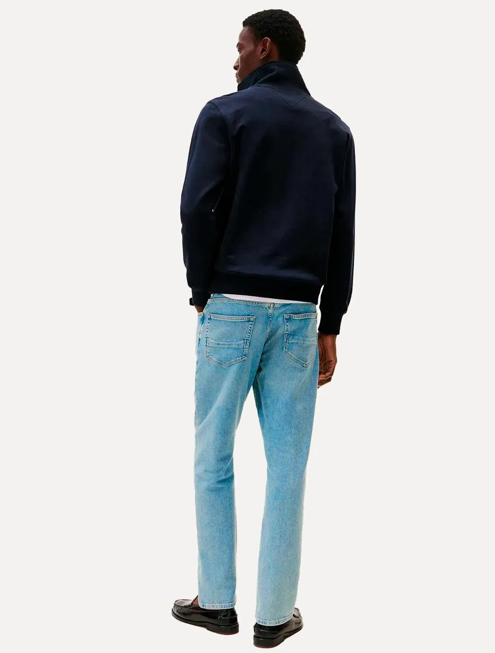 Moletom Tommy Hilfiger Masculino Essential Terry Half Zip Azul Marinho