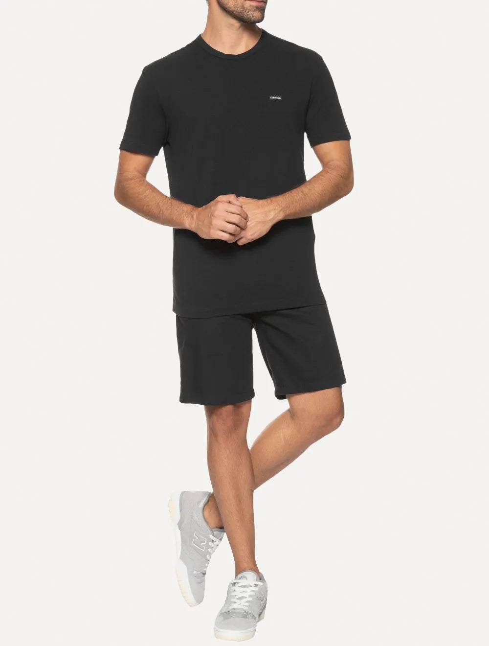 Camiseta Calvin Klein Masculina Piquet Sustainable Cotton Preta