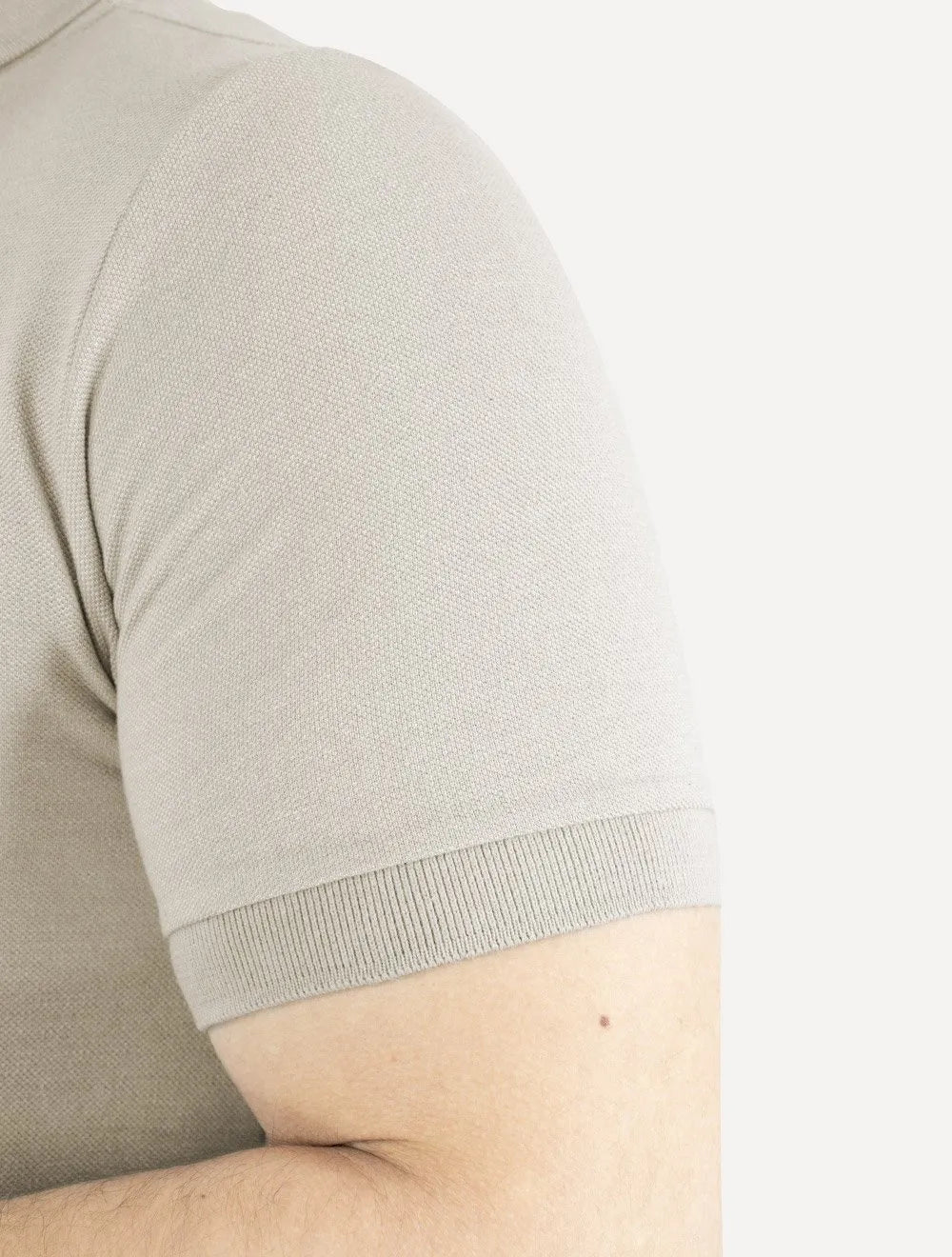 Polo Reserva Masculina Piquet Denim Texture Areia