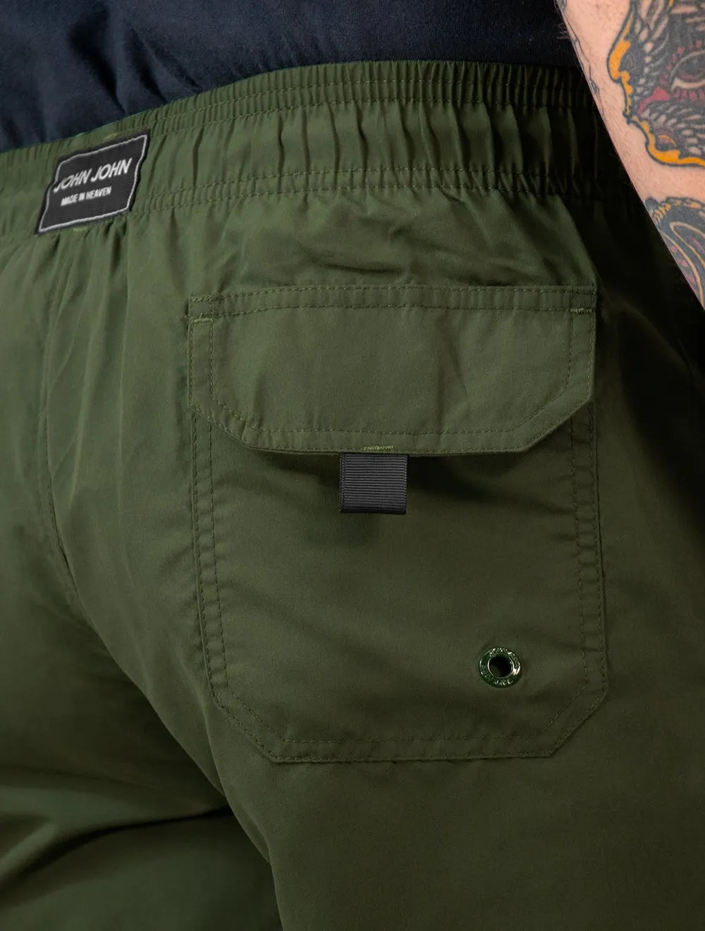 Short John John Masculino Trancoso Fiji Verde Escuro