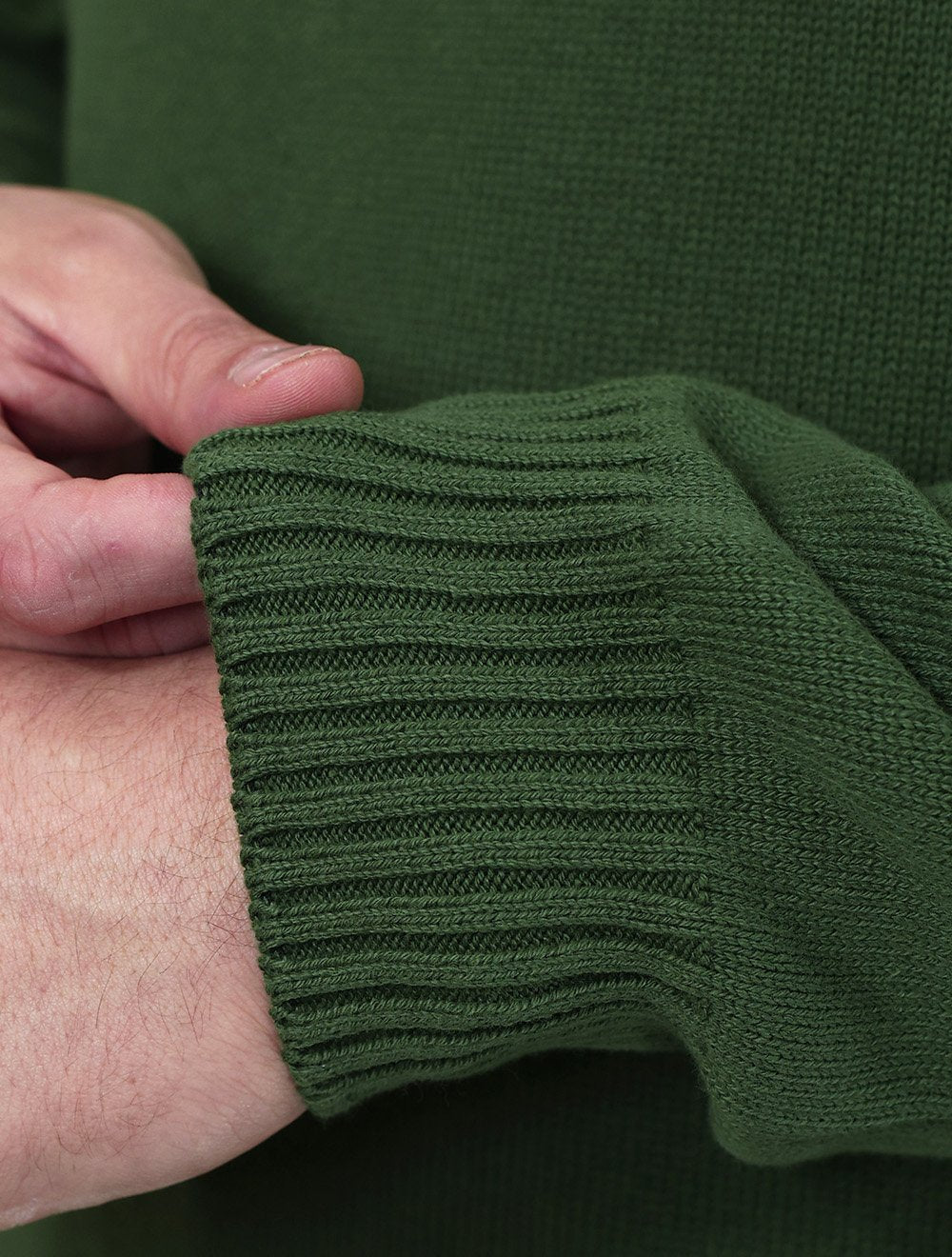 Suéter Dixen Masculino Tricot Nervura Ombro Estonada Verde
