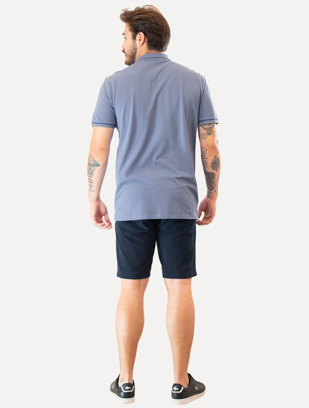 Polo Ellus Masculina Piquet Triple Short Signature Azul índigo