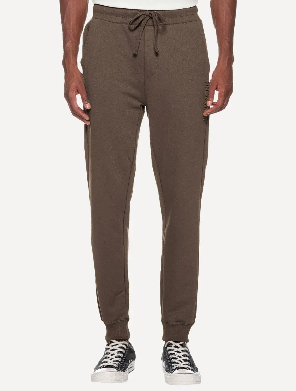 Calça John John Moletom Masculina Embossed Marrom