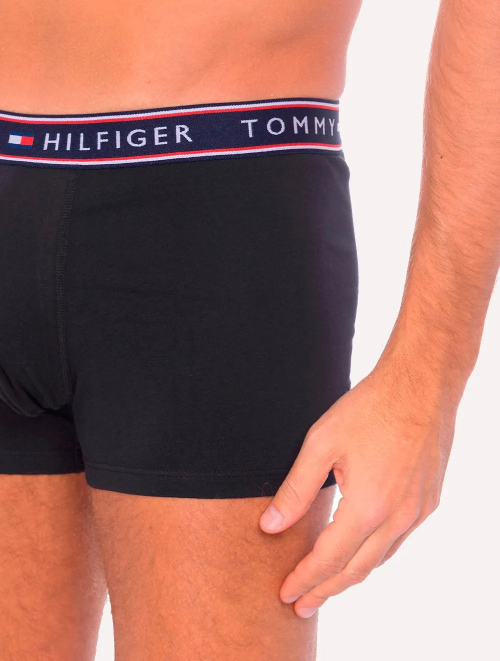Cueca Tommy Hilfiger Cotton Stretch Trunk Colors Preta Pack 3UN