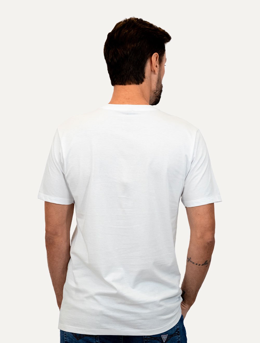 Camiseta John John Masculina Regular Embossed White Branca