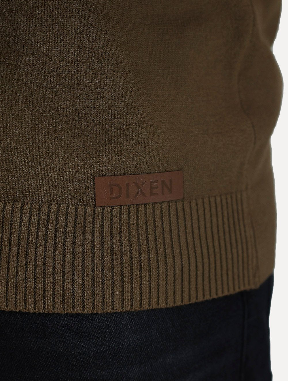 Suéter Dixen Masculina Tricot Manga Longa com Ziper Frontal Marrom