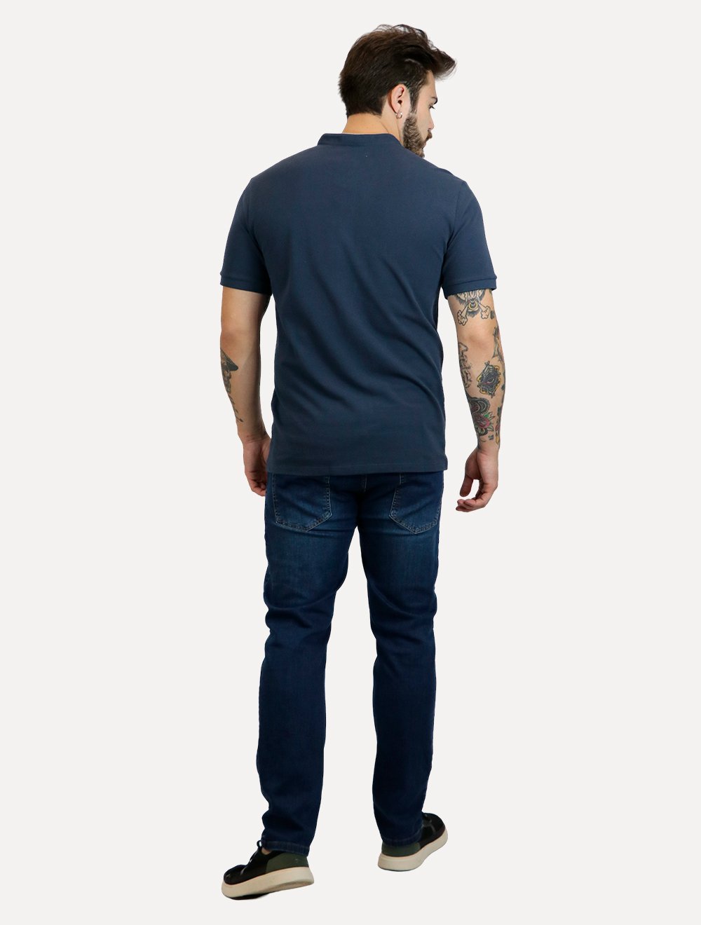 Polo Calvin Klein Masculina Regular Gola Portuguesa Friso