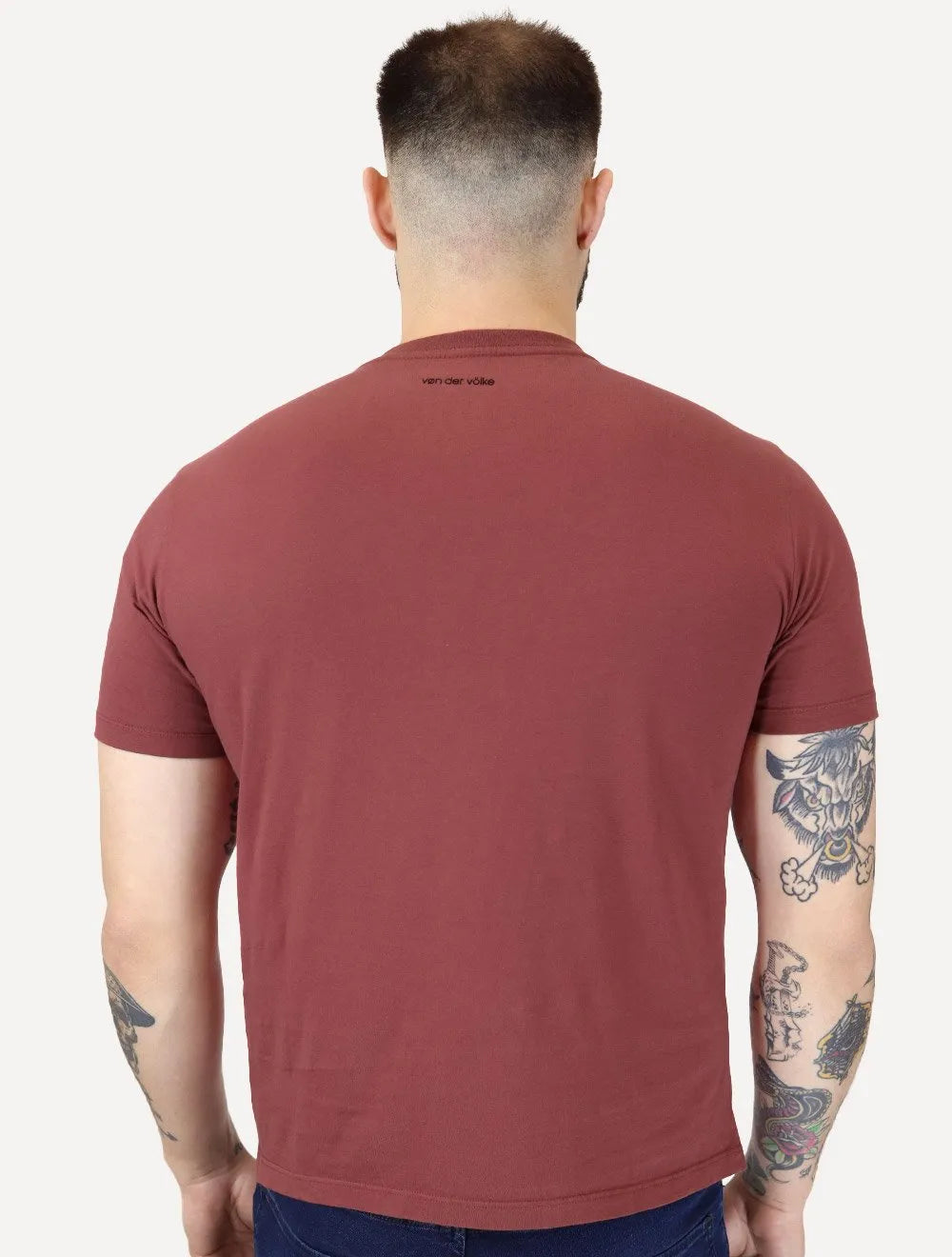 Camiseta Von der Volke Masculina Origineel Velvet Dark Lion Bordô