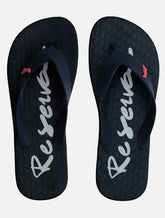 Chinelo Reserva Masculino Tira Azul Mar Script Azul Marinho