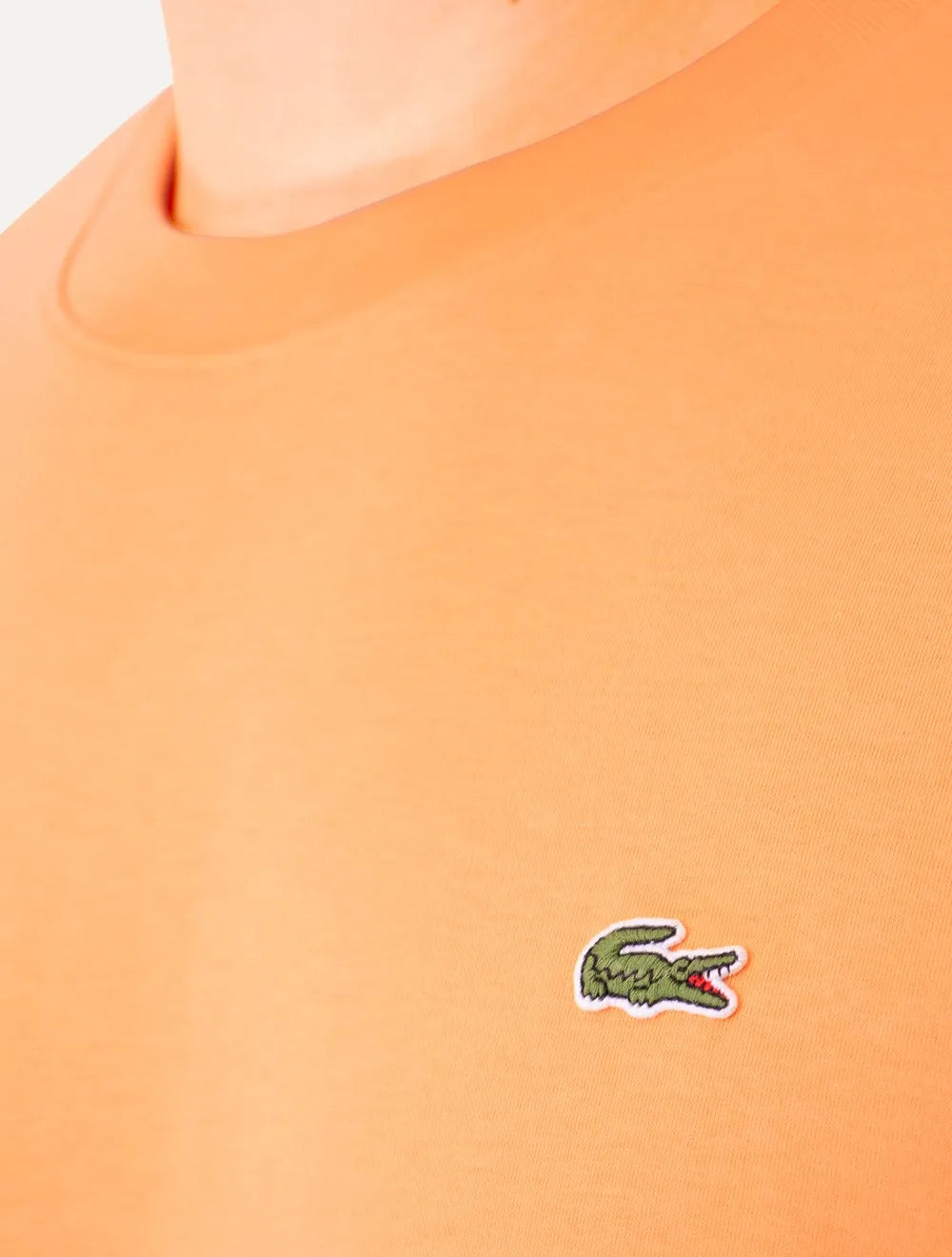 Camiseta Lacoste Masculina Classic Basic Cotton Laranja Claro