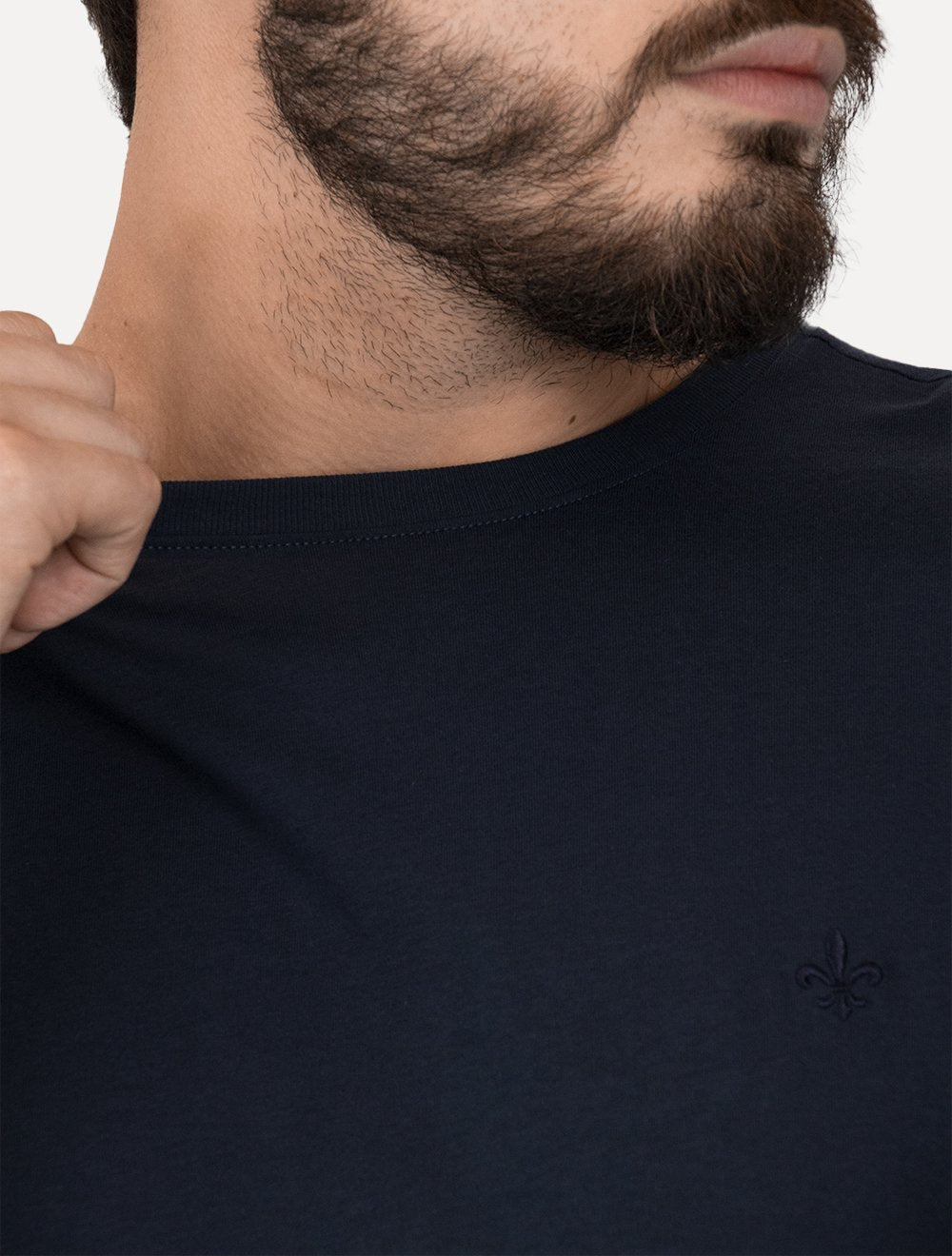 Camiseta Dudalina Masculina Ultrasoft Cotton Logo Azul Marinho