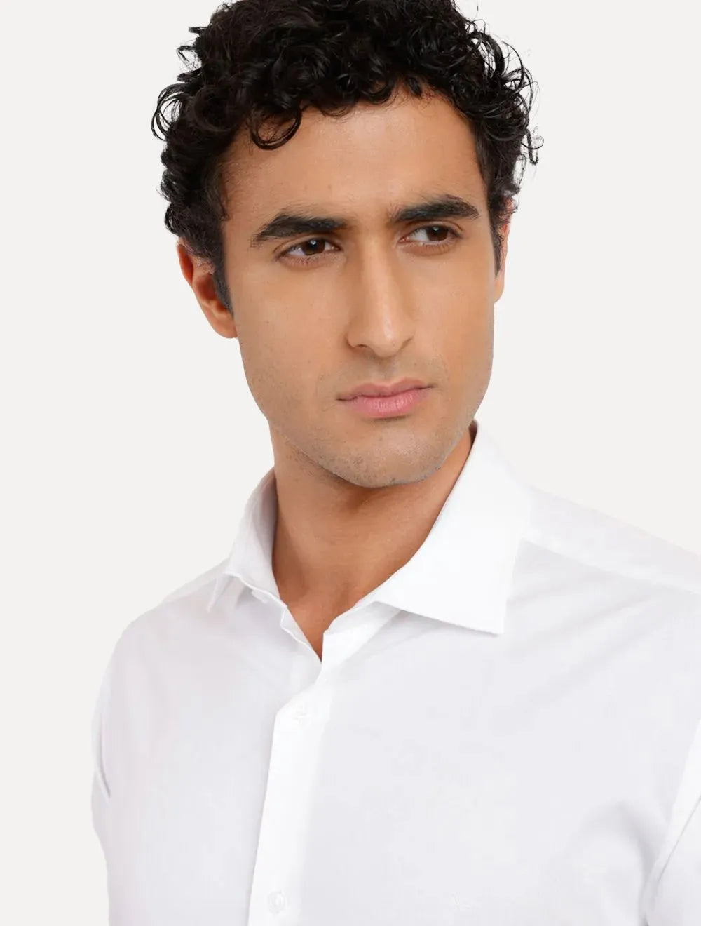 Camisa Aramis Masculina Regular Tricoline Liso Stretch Branca
