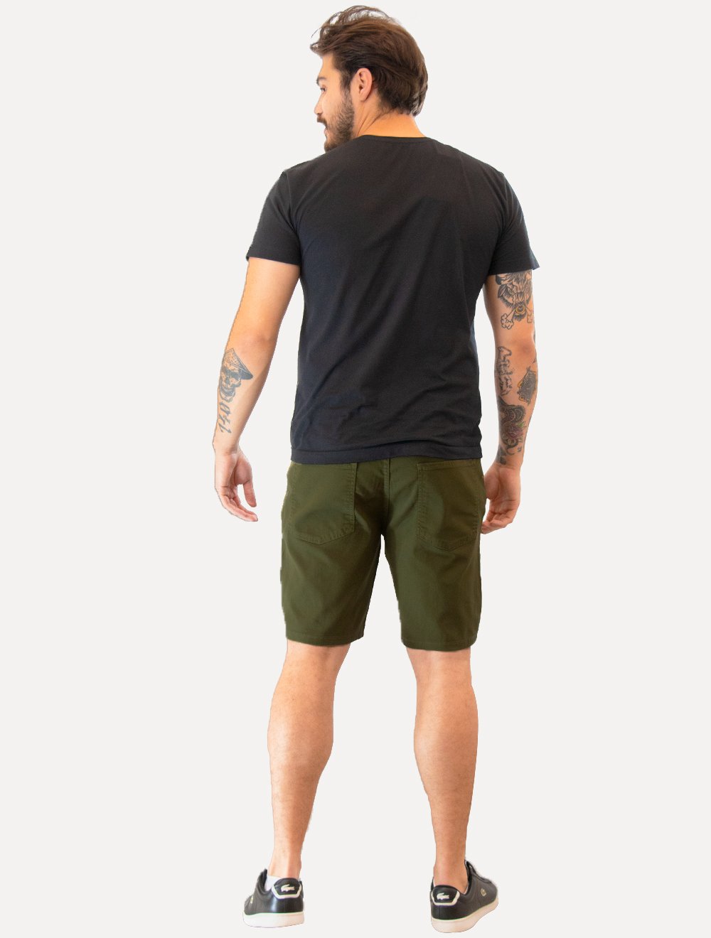 Bermuda Reserva Masculina Sarja Color Verde Militar
