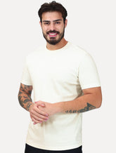 Camiseta K&J Black Premium Slim Suedine Egípcio Off White