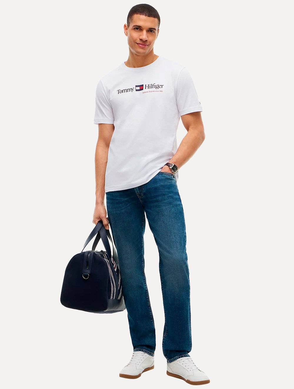 Camiseta Tommy Hilfiger Masculina Authentic Originals Branca