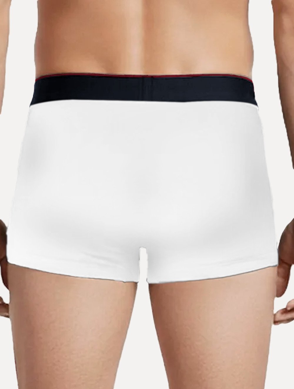 Cueca Calvin Klein Low Rise Trunk Cotton New Re Issue Red Logo Branca