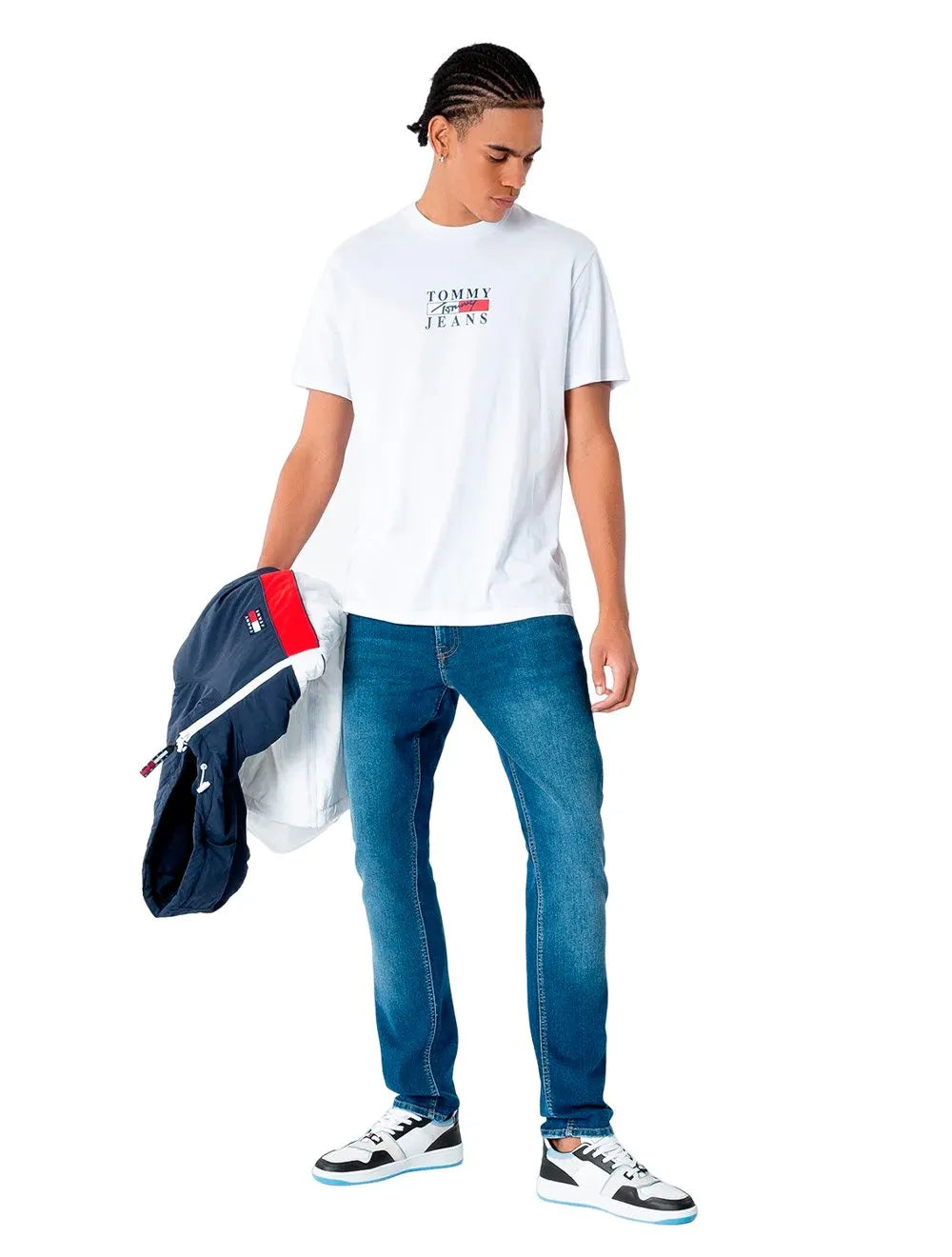 Camiseta Tommy Jeans Masculina Relaxed Timeless Silk Branca