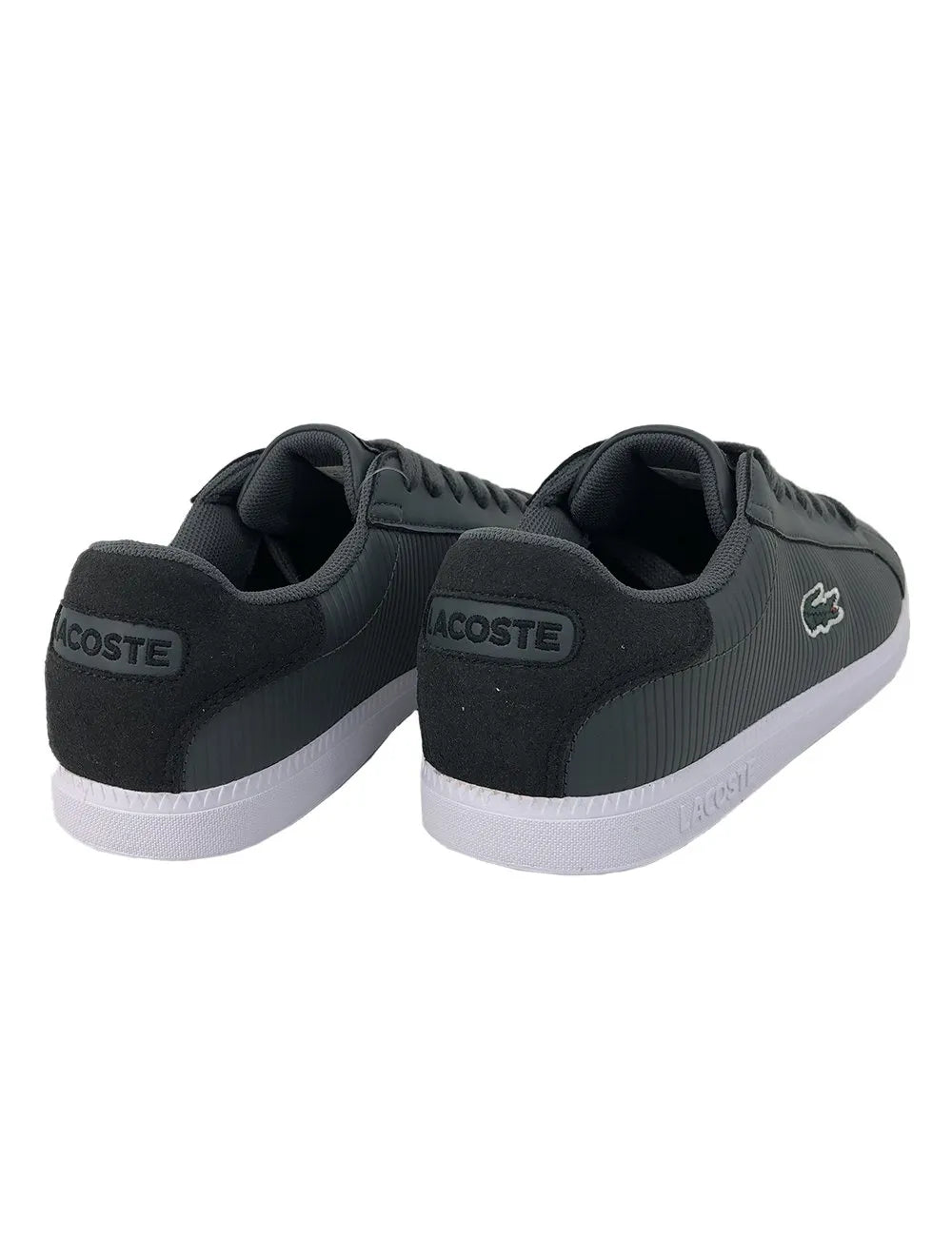 Tênis Lacoste Masculino Couro Graduate 319 2 DK Gry/Blk Cinza Escuro