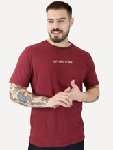 Camiseta Von der Volke Masculina Origineel Linear Brand Marsala