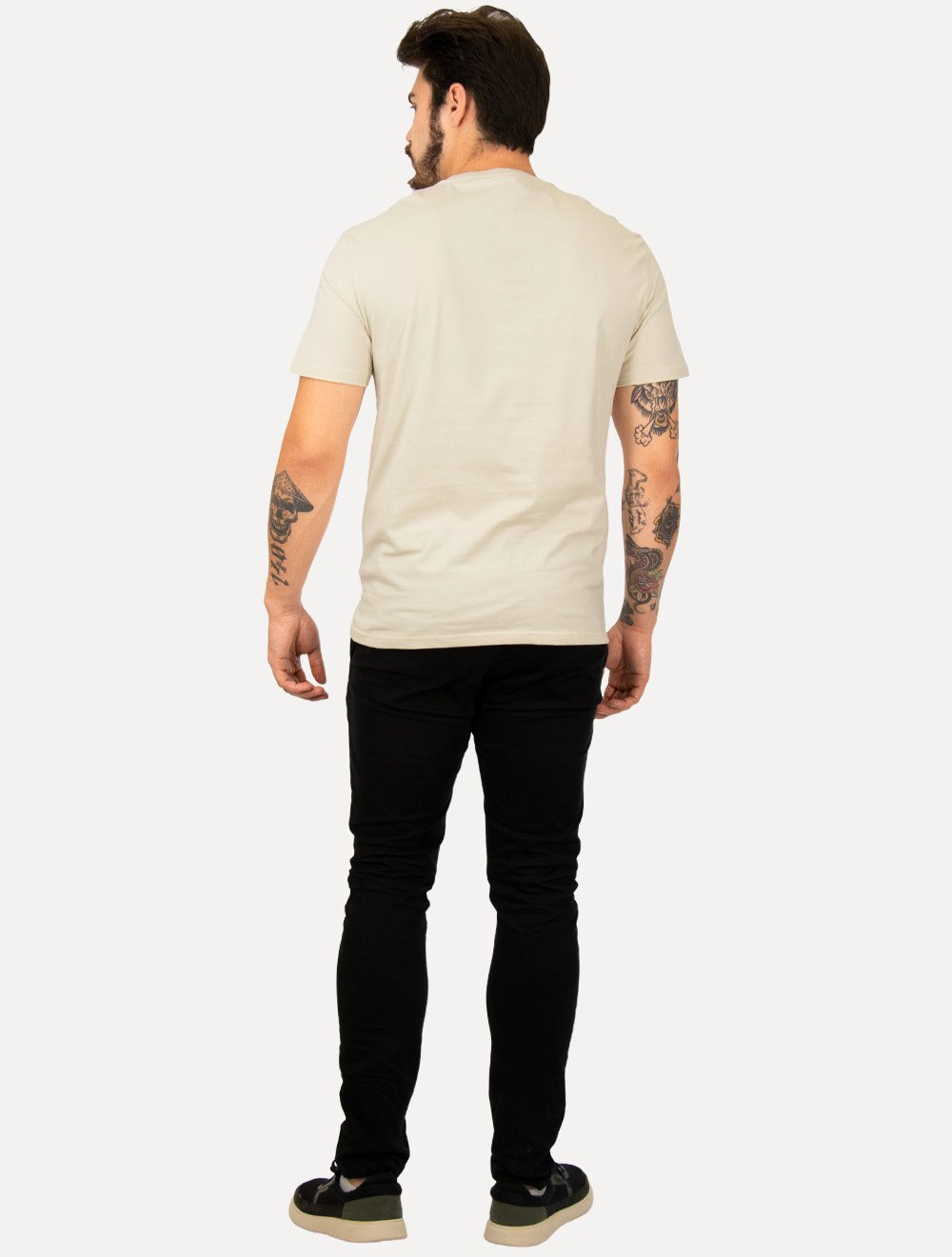 Camiseta Tommy Jeans Masculina Regular Corp Chest Areia