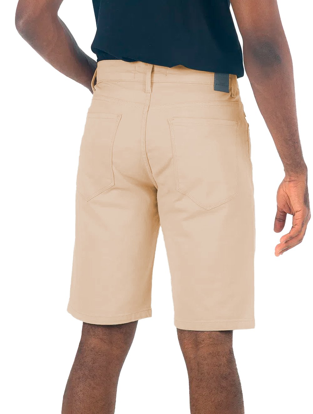 Bermuda King & Joe Sarja Masculina Slim Plaid Areia