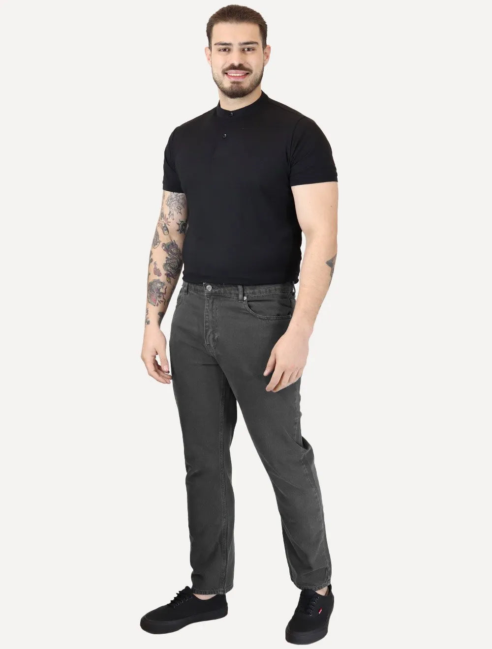 Calça Tommy Jeans Masculina Regular Straight Relaxed Ryan Preta