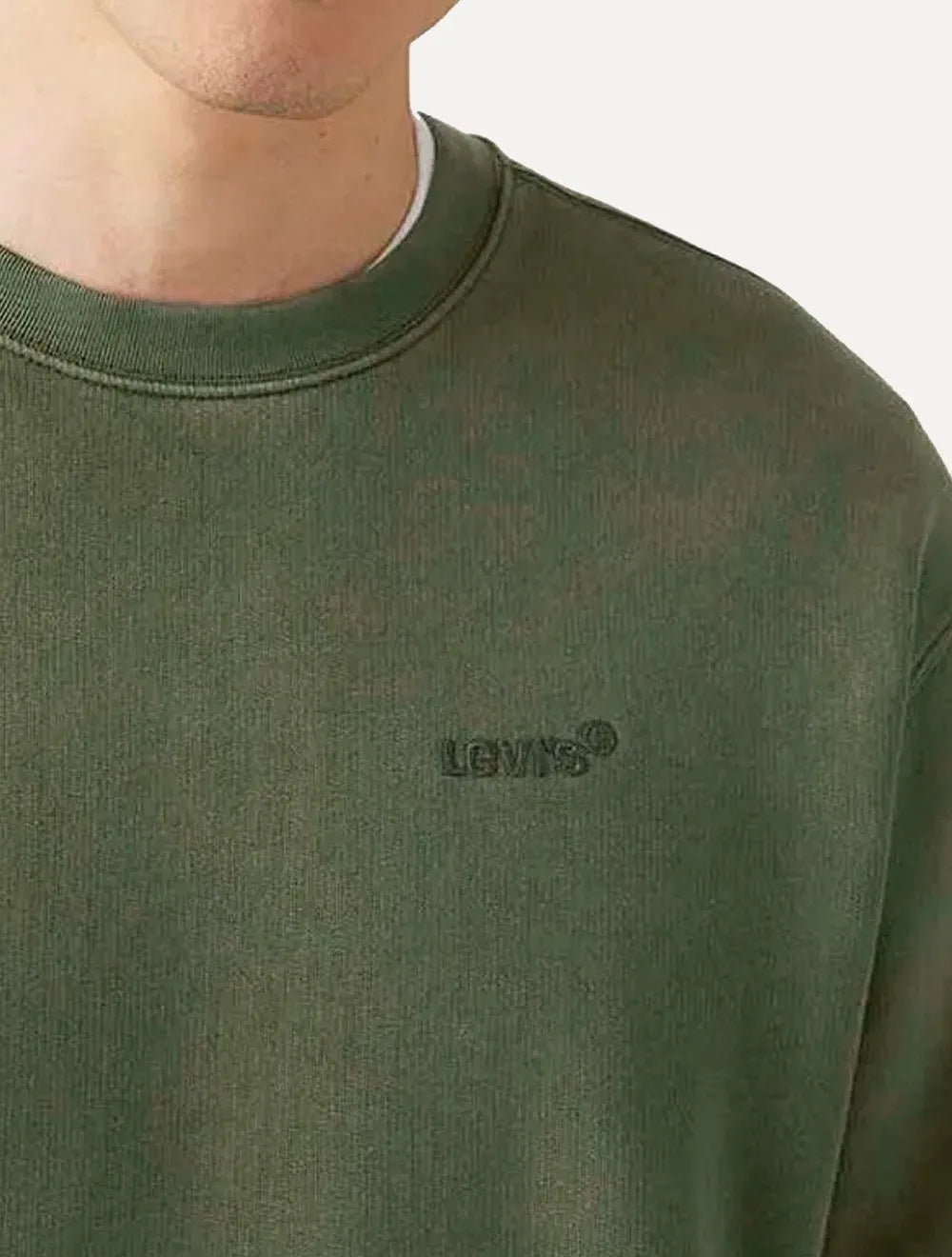 Moletom Levis Masculino Crewneck Authentic Logo Poster Verde