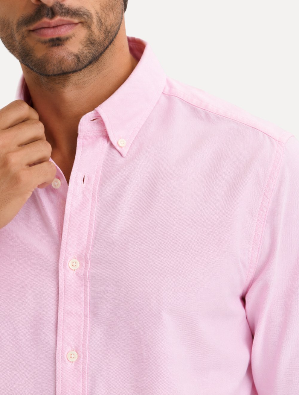 Camisa Tommy Hilfiger Masculina Regular Core Oxford Rosa