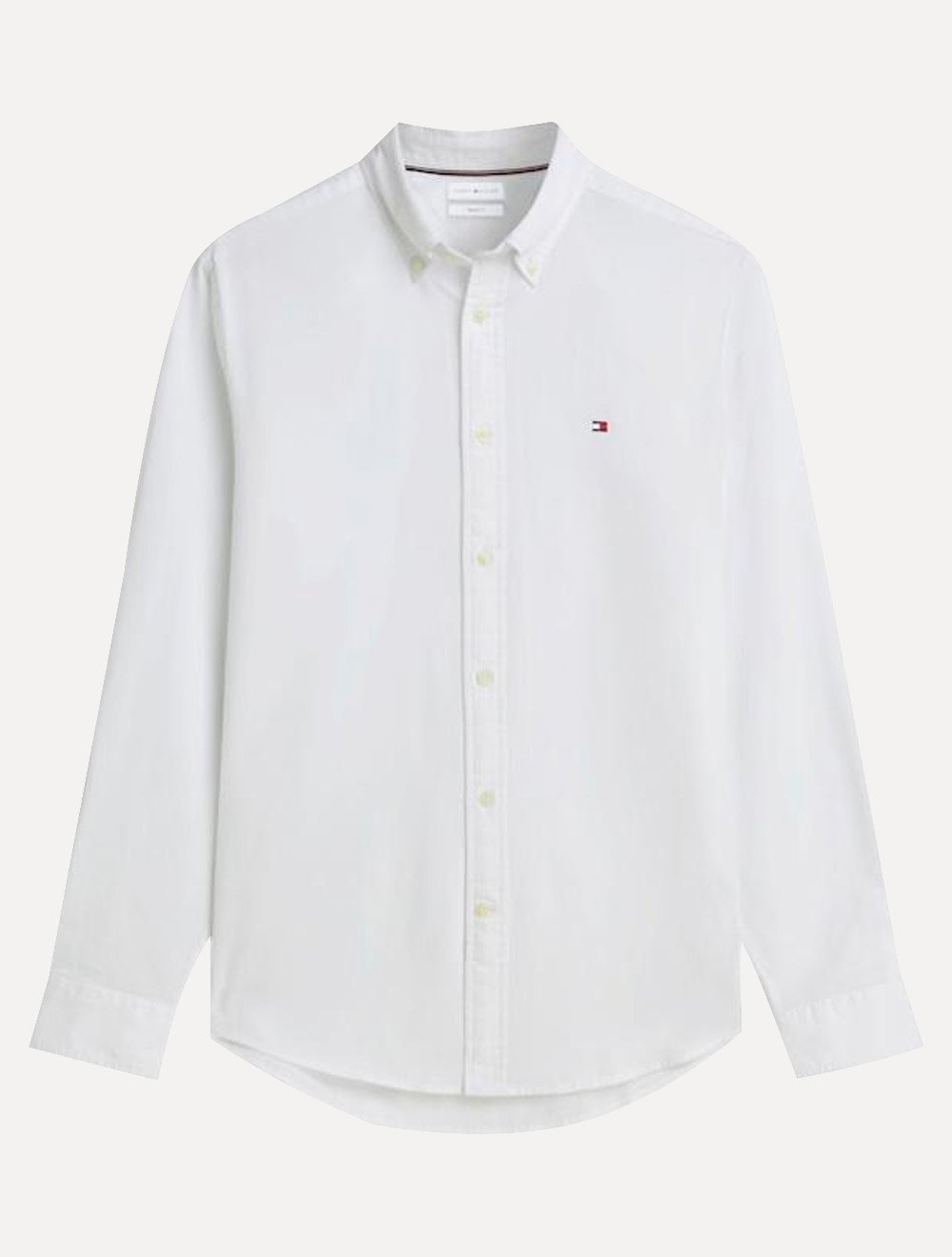 Camisa Tommy Hilfiger Masculina Slim Flex Pop Small Dobby Branca