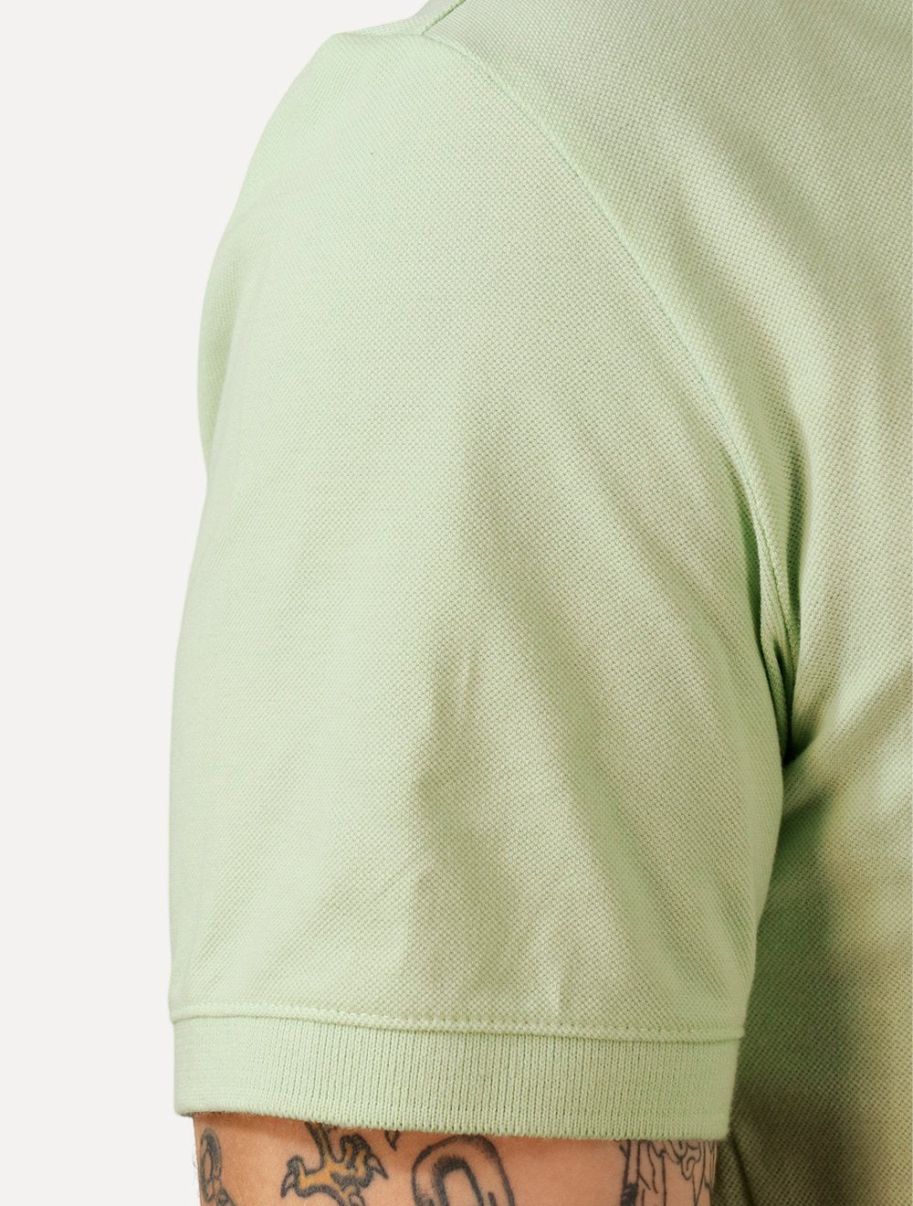 Polo Tommy Jeans Masculina Piquet Regular Placket Verde Claro