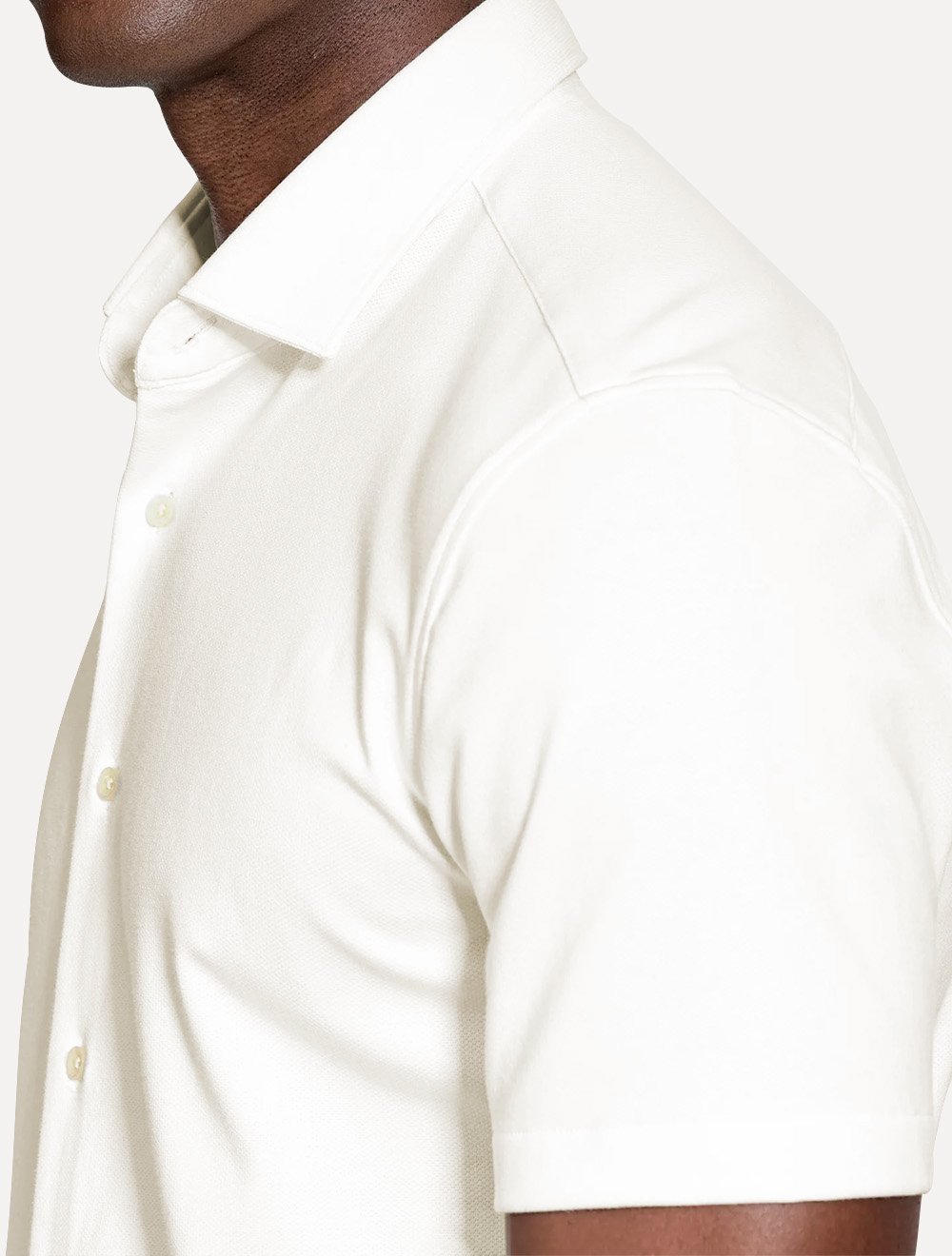 Camisa Aramis Masculina Manga Curta Slim Mista Italia Off White
