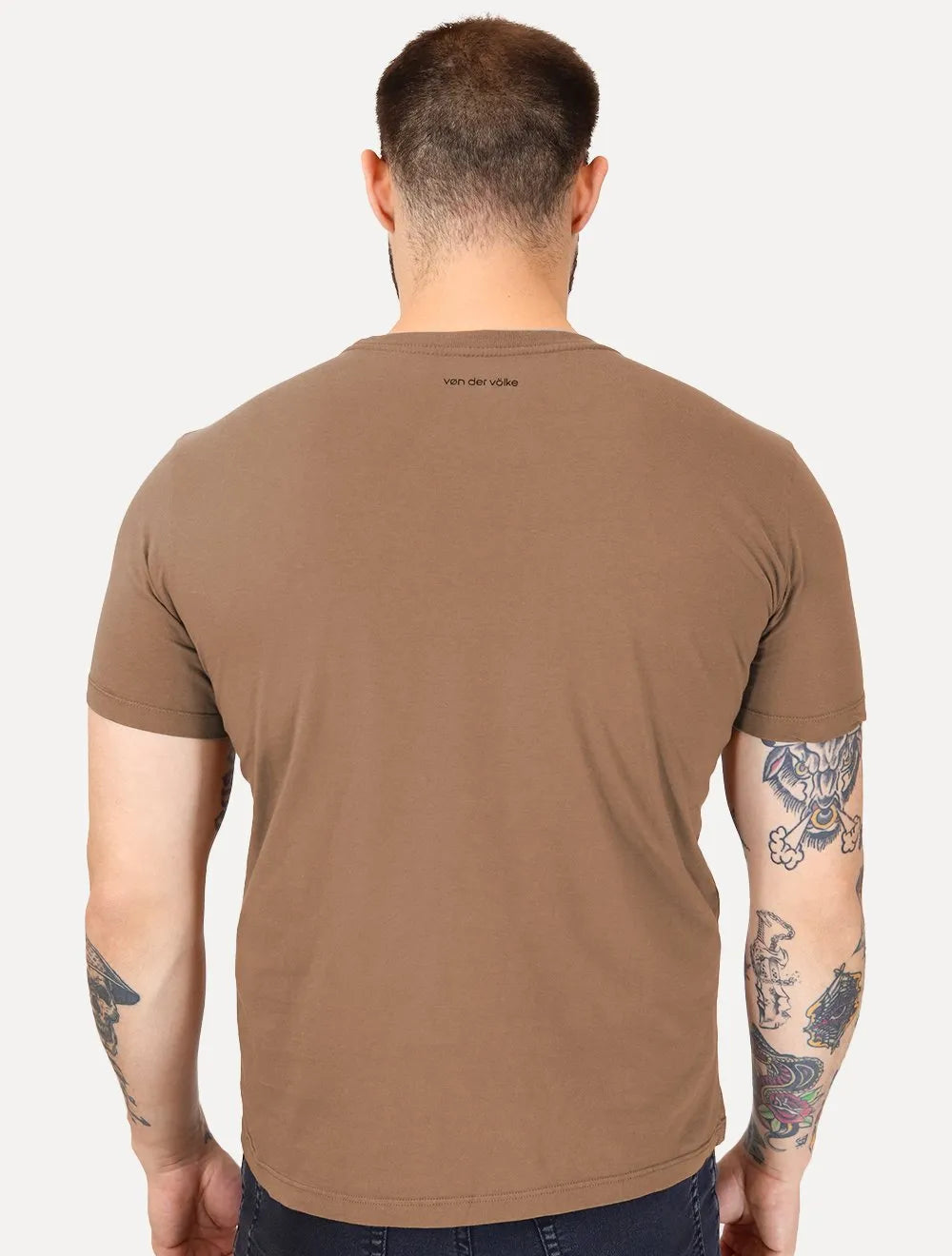 Camiseta Von der Volke Masculina Origineel Velvet Dark Lion Marrom