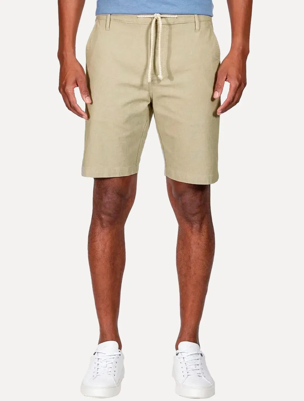 Bermuda Aramis Masculina Chino Cotton Sarja Cadarço Cáqui Mescla