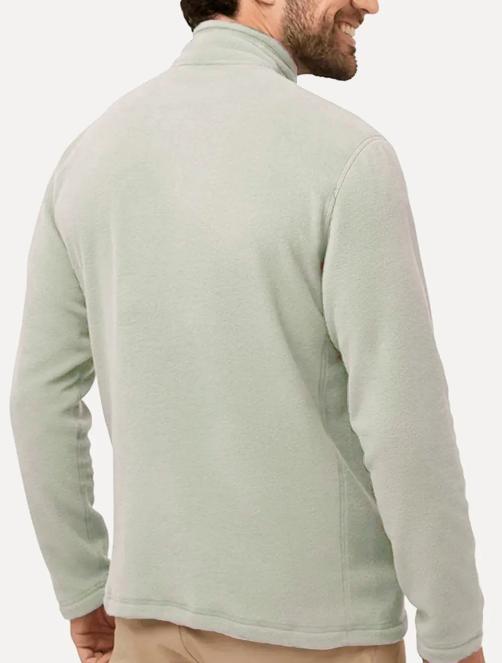 Blusa The North Face Fleece TKA 100 Glacier 1/4 Zip Mono Logo Cinza Claro