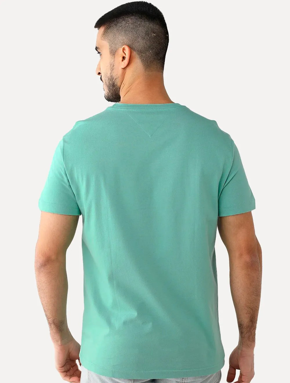 Camiseta Tommy Hilfiger Masculina Essential Cotton Azul Turquesa
