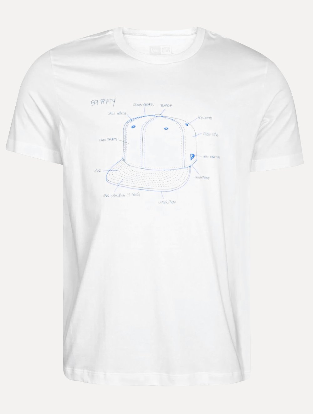 Camiseta New Era Masculina All Building Cap Branca