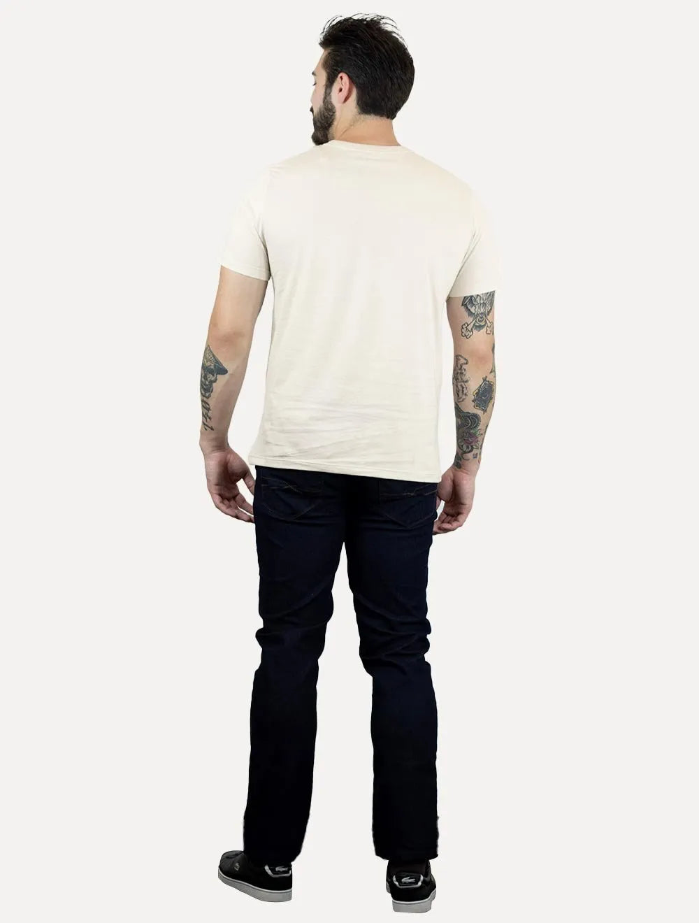 Camiseta Dudalina Masculina Essentials Modal Logo Cáqui Médio