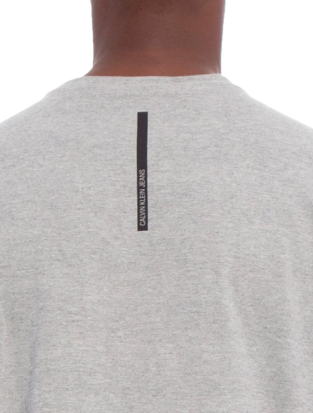 Camiseta Calvin Klein Jeans Masculina Black New Logo Cinza Mescla