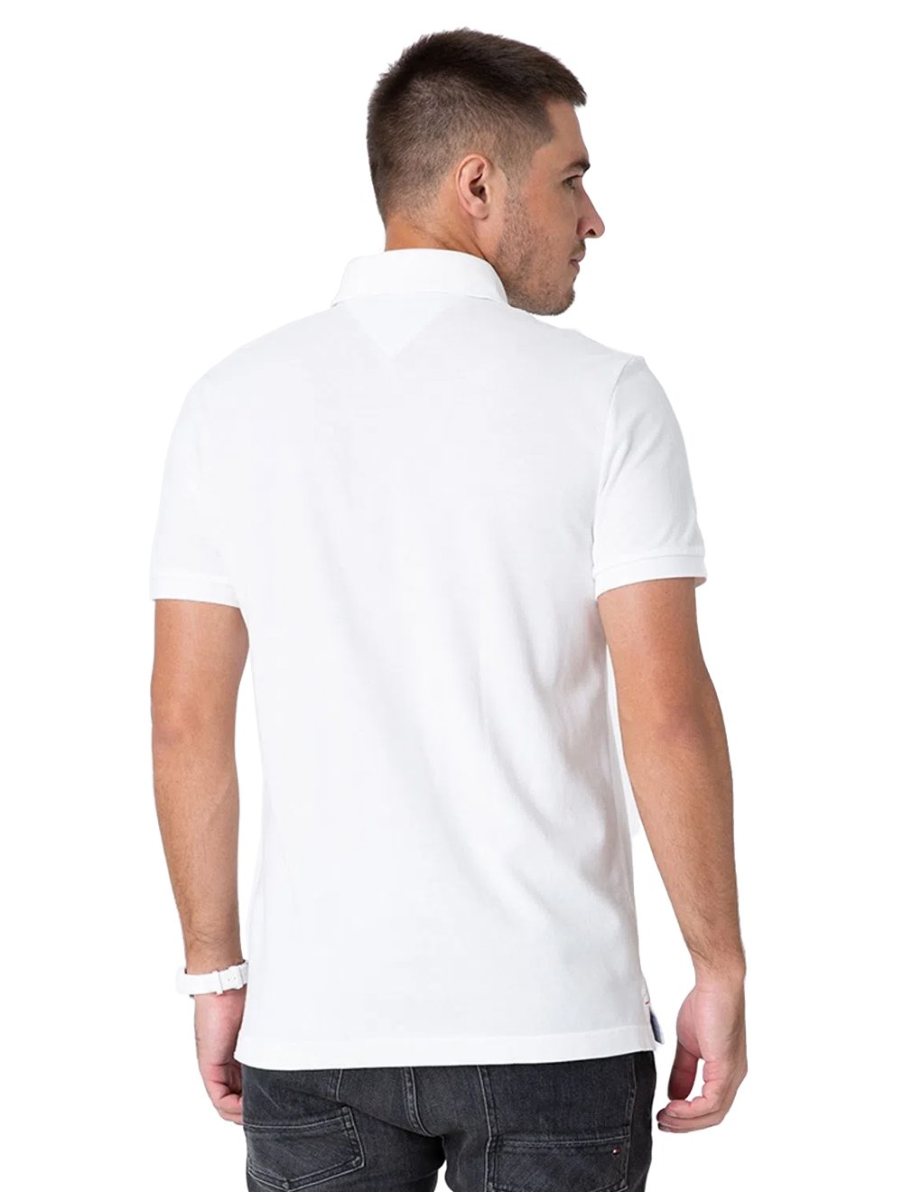 Polo Tommy Hilfiger Masculina Coupe Sur Ivy Branca