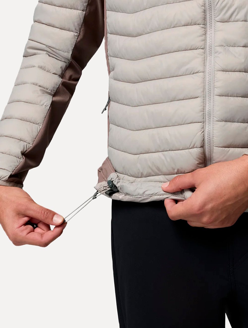 Jaqueta Columbia Masculina Powder Pass Hybrid Cinza Claro