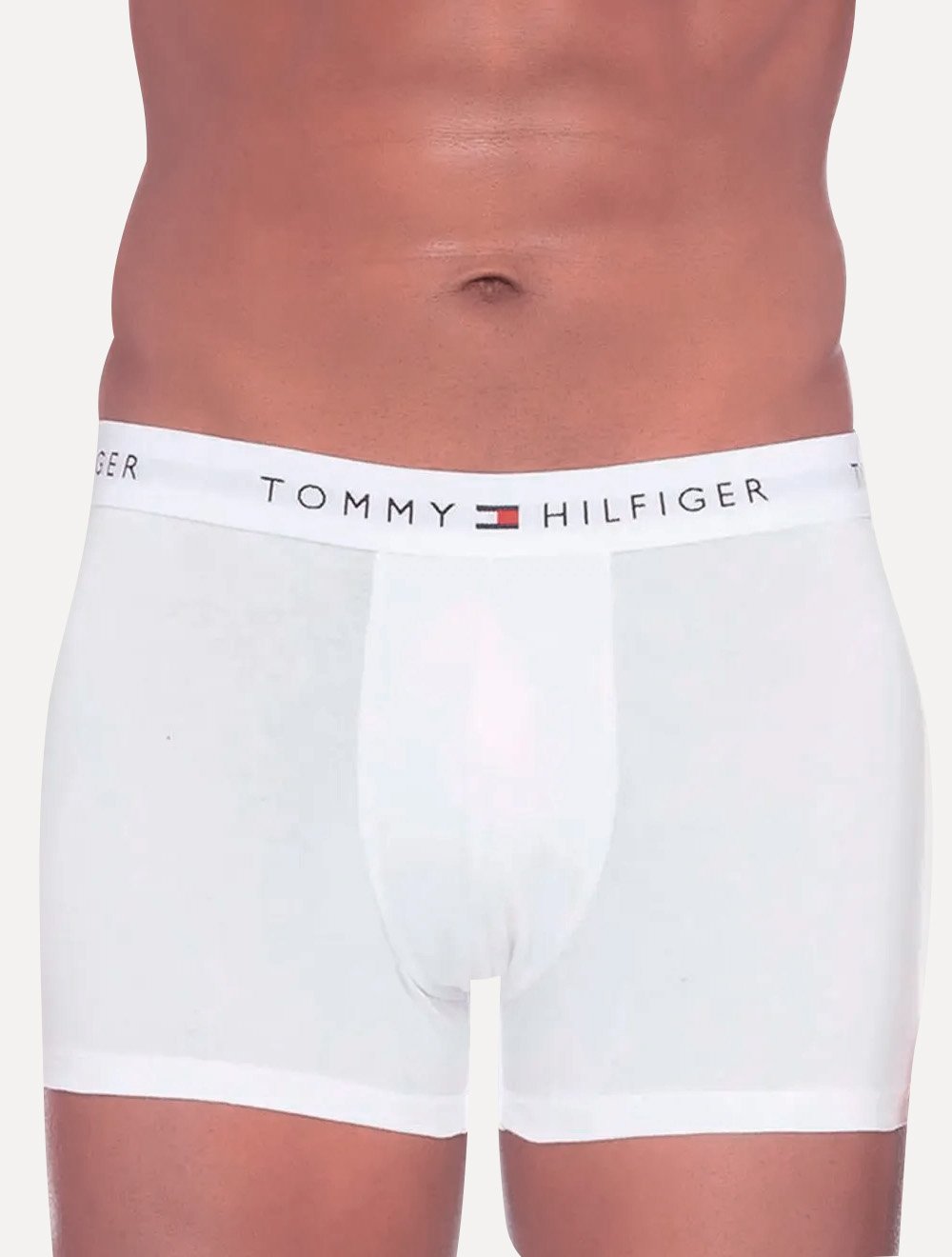 Cueca Tommy Hilfiger Cotton Stretch Boxer Trunk Marinho/Branca Pack 2UN