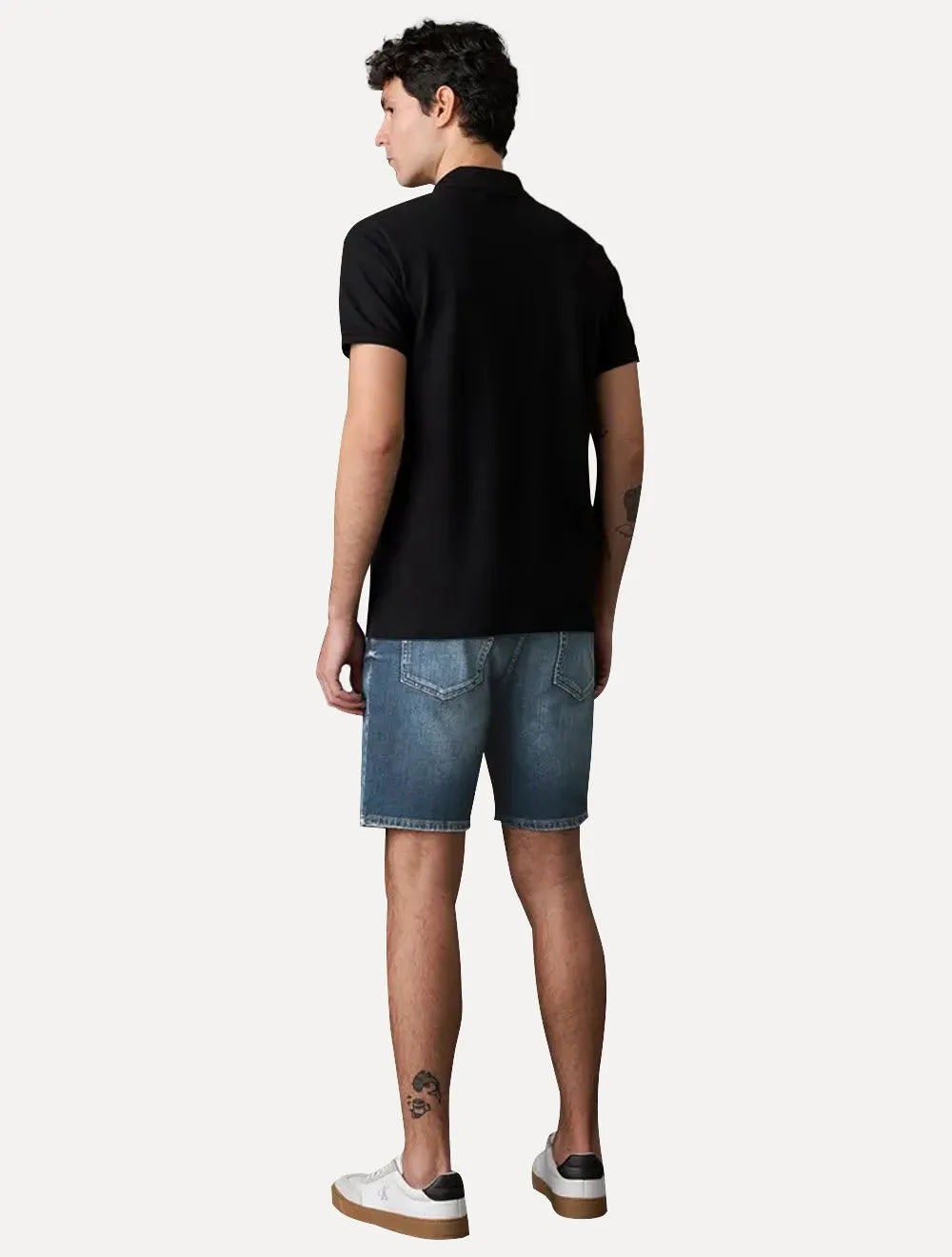 Bermuda Calvin Klein Jeans Masculina 5 Pockets Azul Médio