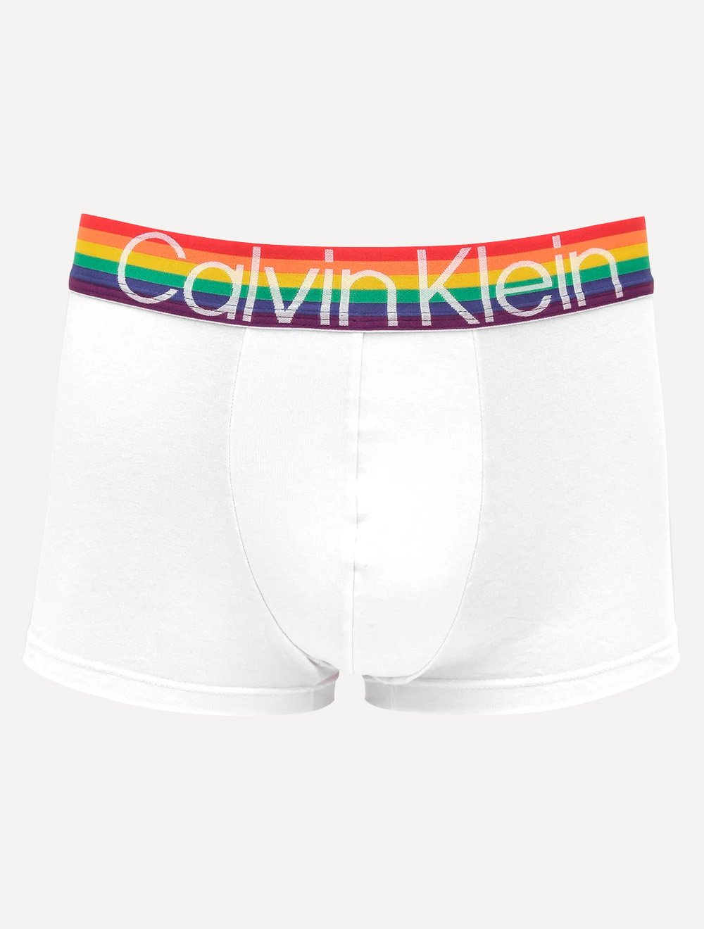 Cueca Calvin Klein Low Rise Trunk Cotton CK Cós Pride Branca