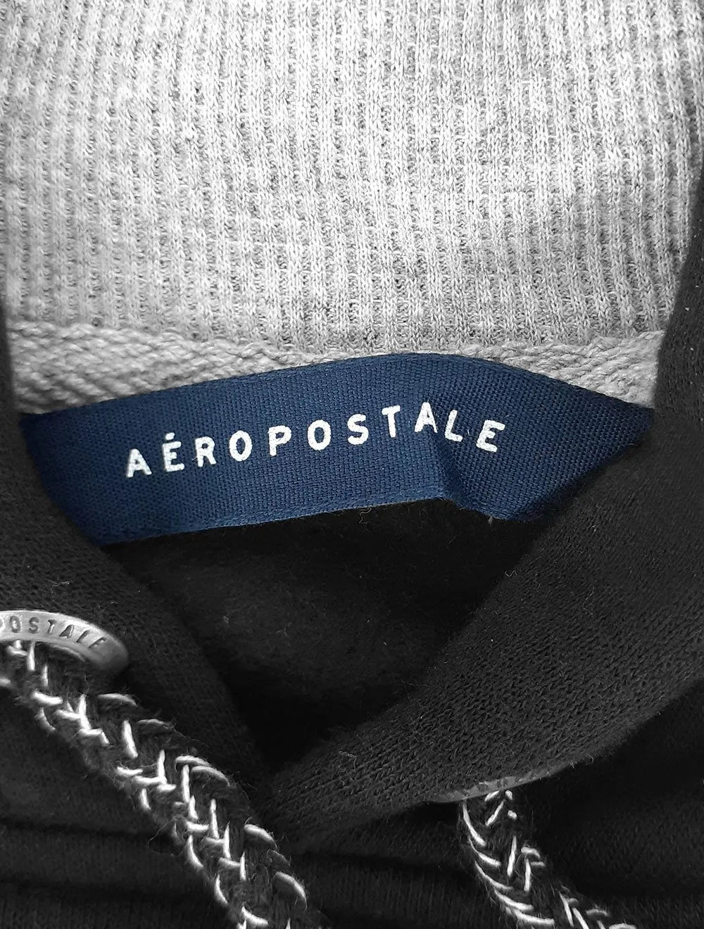 Moletom Aeropostale Masculino Hoodie Colorblock Logo Preto