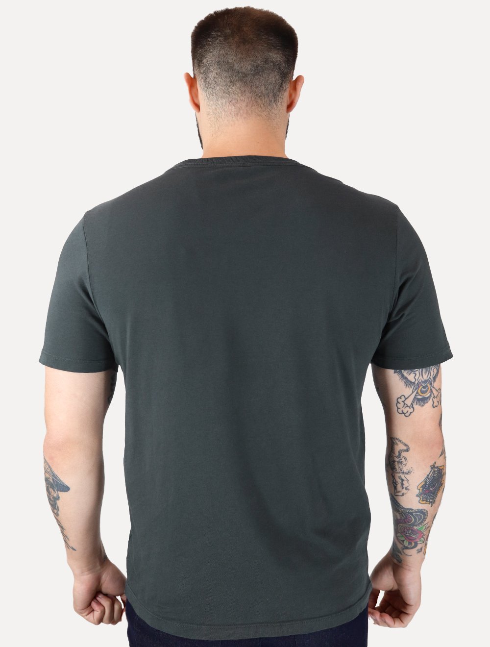 Camiseta Ellus Masculina Cotton Easa Classic Chumbo Mescla