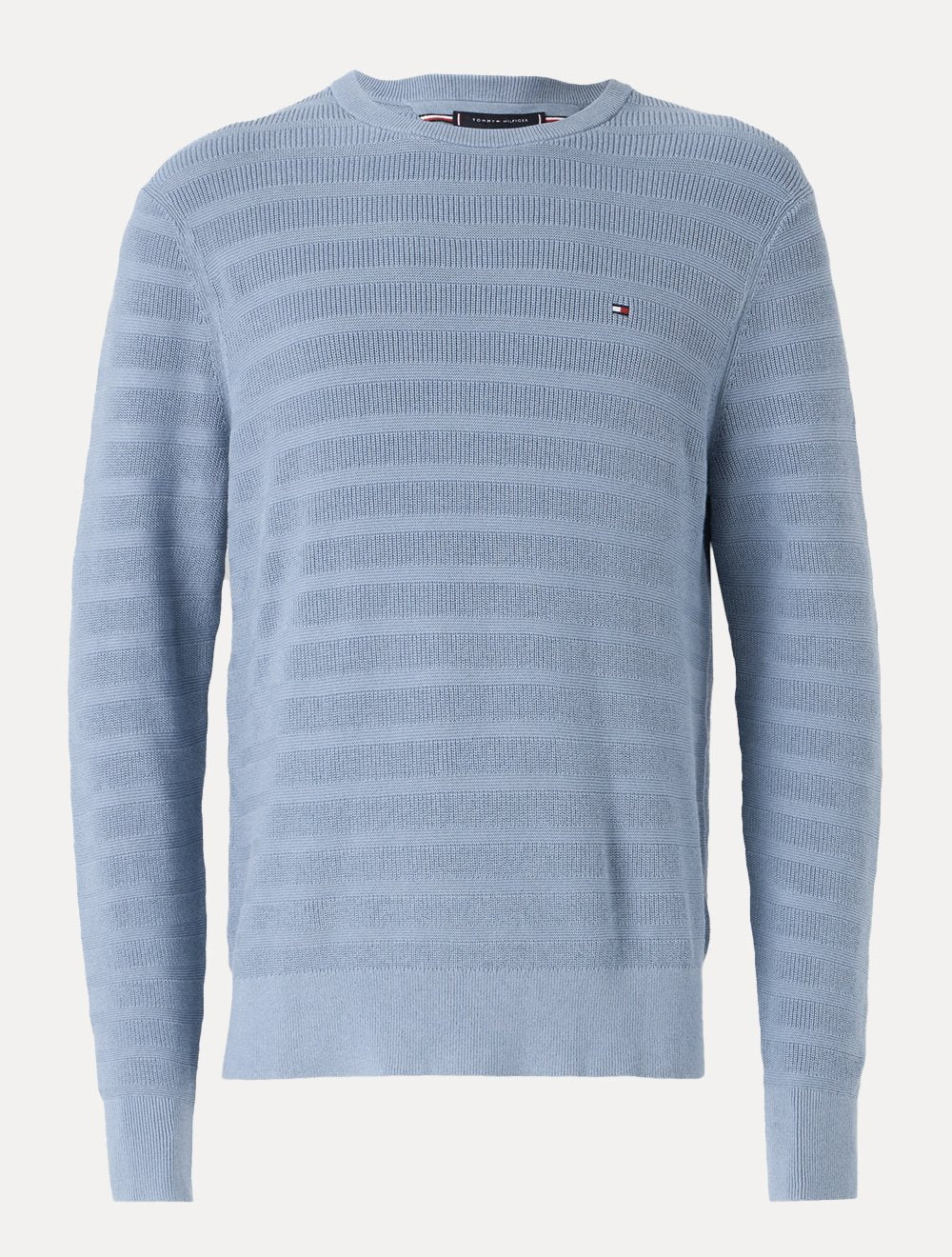 Suéter Tommy Jeans Masculino C-Neck Stripe Structured Azul Médio