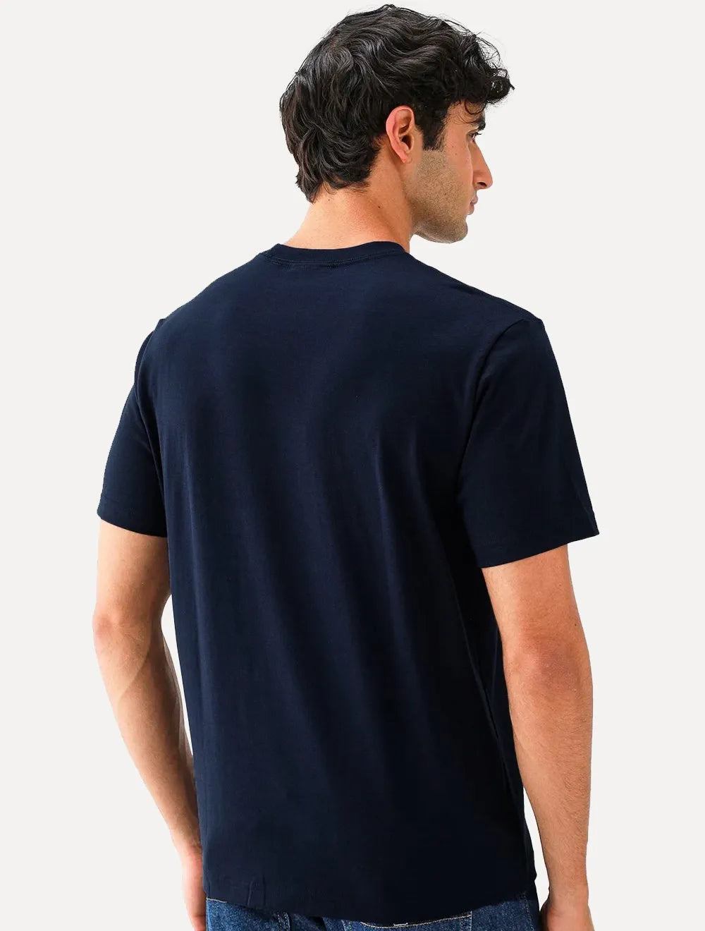 Camiseta Lacoste Masculina Classic Fit Pocket Azul Marinho