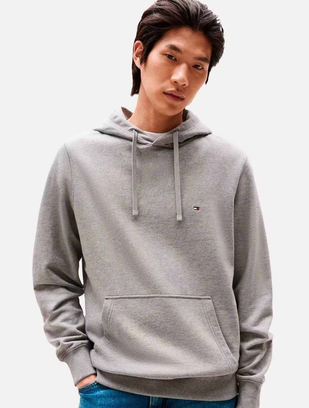Moletom Tommy Hilfiger Masculino Essential Terry Hoody Cinza Mescla