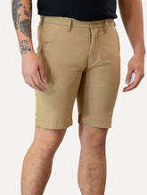 Bermuda Lacoste Masculina Sarja Slim Cotton Stretch Bege